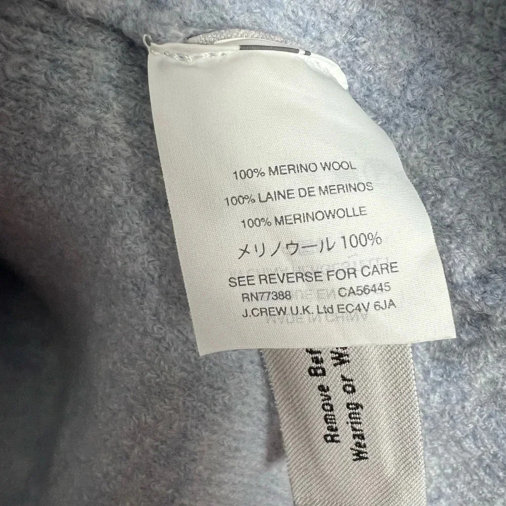 J Crew Light Blue 100% Wool Layered Tank top Size Large - Picture 5 of 6